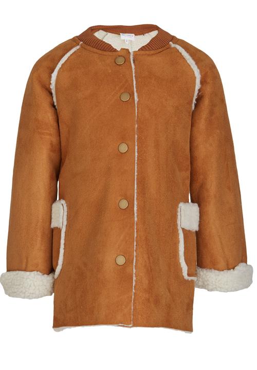 Pop Candy - Sherpa Lined Jacket Tan