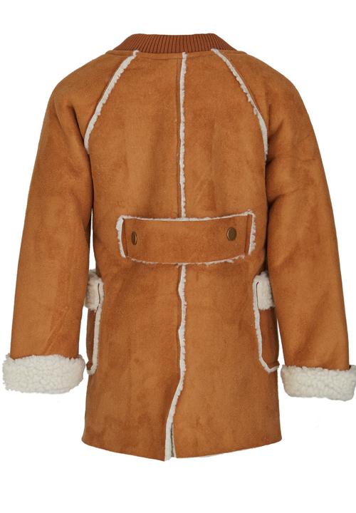 Pop Candy - Sherpa Lined Jacket Tan