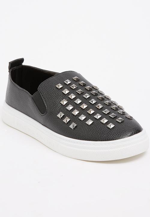 Pop Candy - Slip-ons with Stud Detail Black