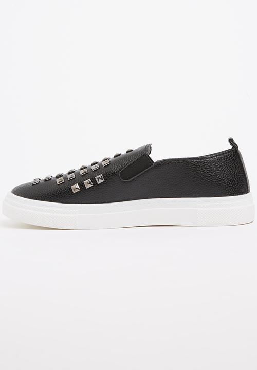 Pop Candy - Slip-ons with Stud Detail Black
