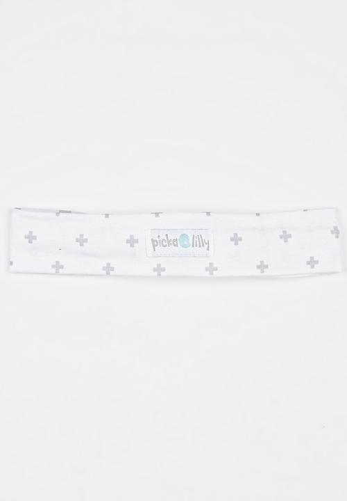 Pickalilly - Cross Broad Headband White