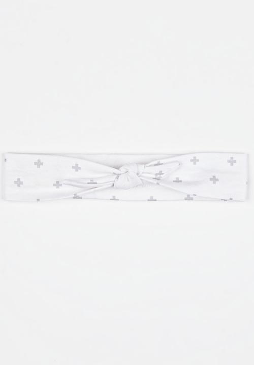 Pickalilly - Cross Broad Headband White