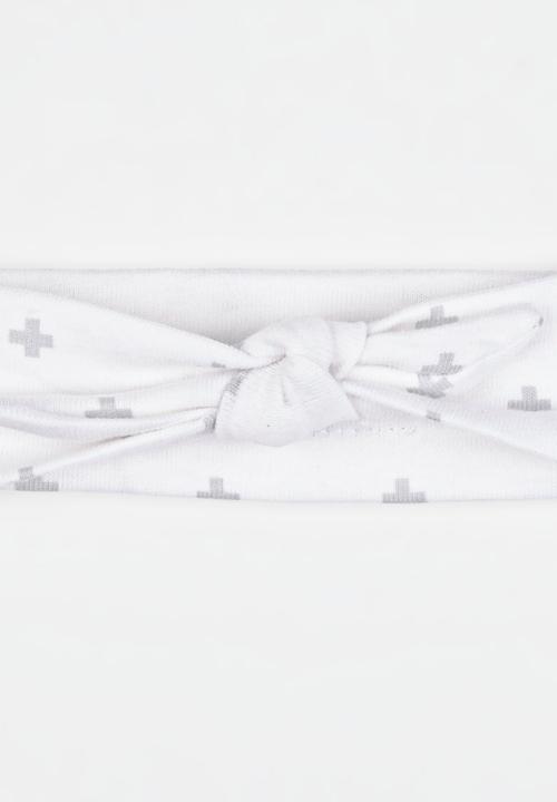 Pickalilly - Cross Broad Headband White