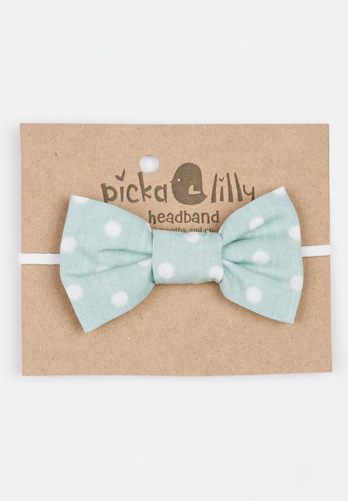 Pickalilly - Spot Bow Headband Mint