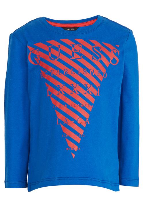 GUESS - L/S Guess Inverted Tee Blue