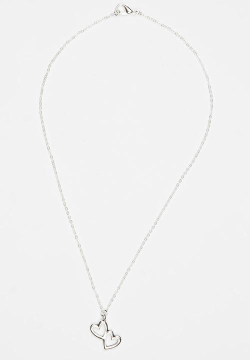 Jewels and Lace - Double Love Necklace Silver