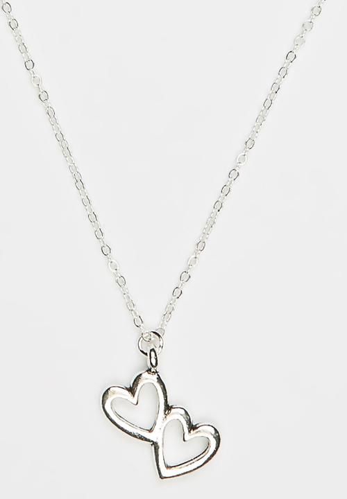 Jewels and Lace - Double Love Necklace Silver