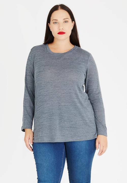 edit Plus - Basic Knit Top Dark Grey