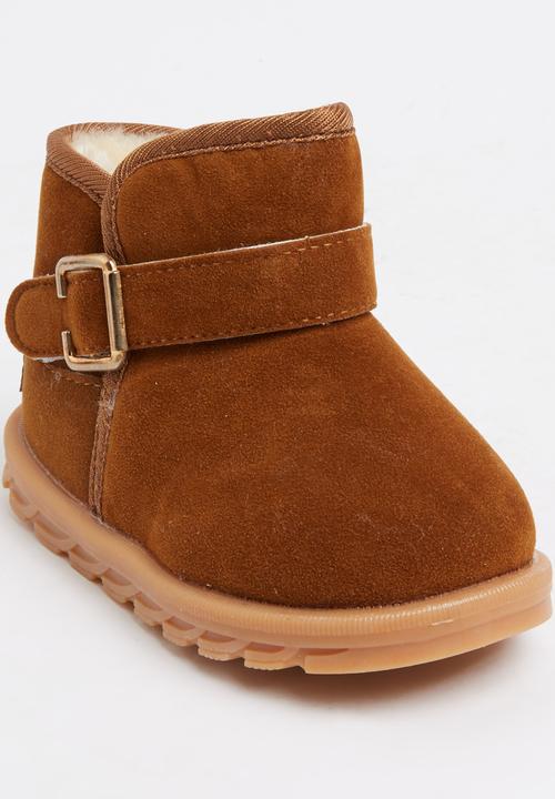 Pop Candy - Suede  Boots Tan