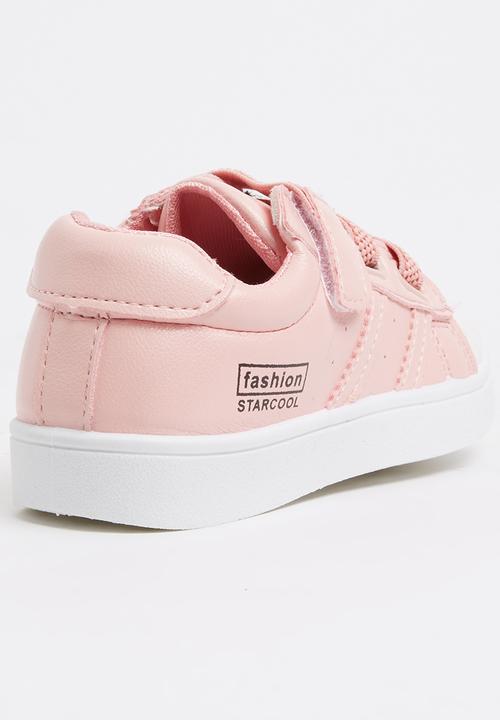 Pop Candy - Velcro Strap Sneaker Pale Pink