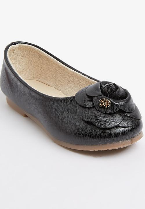 Pop Candy - Pumps With Flower Detail Black