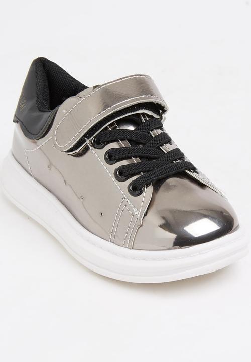 Pop Candy - Metallic Patent Sneakers Silver