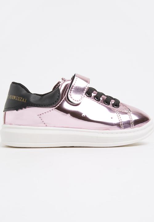 Pop Candy - Metallic Patent Sneakers Mid Pink
