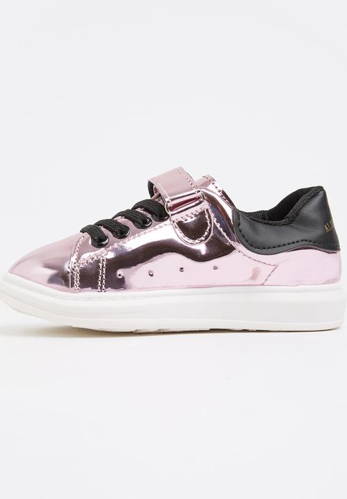 Pop Candy - Metallic Patent Sneakers Mid Pink