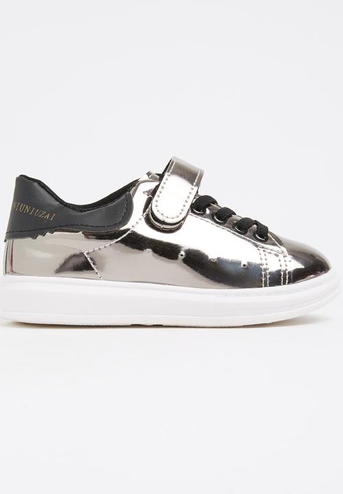 Pop Candy - Metallic Patent Sneakers Silver