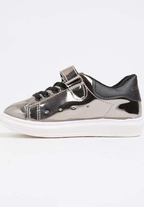Pop Candy - Metallic Patent Sneakers Silver