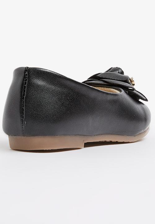 Pop Candy - Pumps With Flower Detail Black