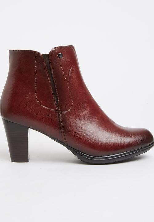Ankle Boots Burgundy Pierre Cardin 