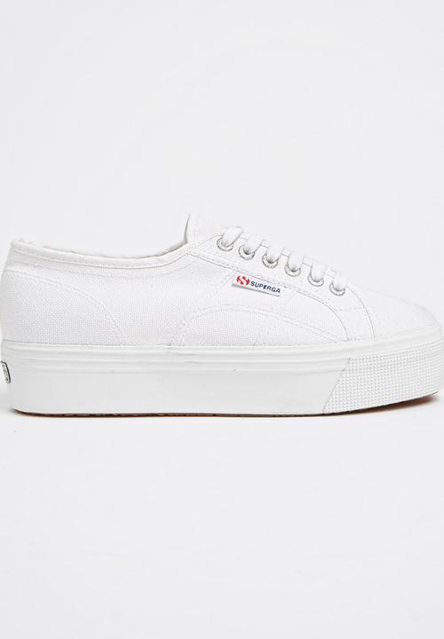 Classic Canvas Wedge Sneakers White 