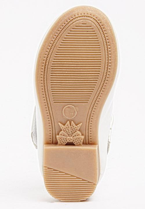 Jumbo - Girls Glitter Pump with Bow White