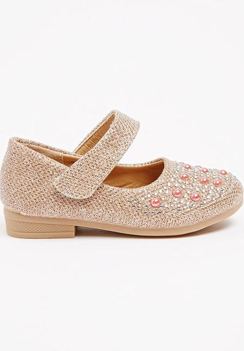 Jumbo - Girls Glitter Pump Gold