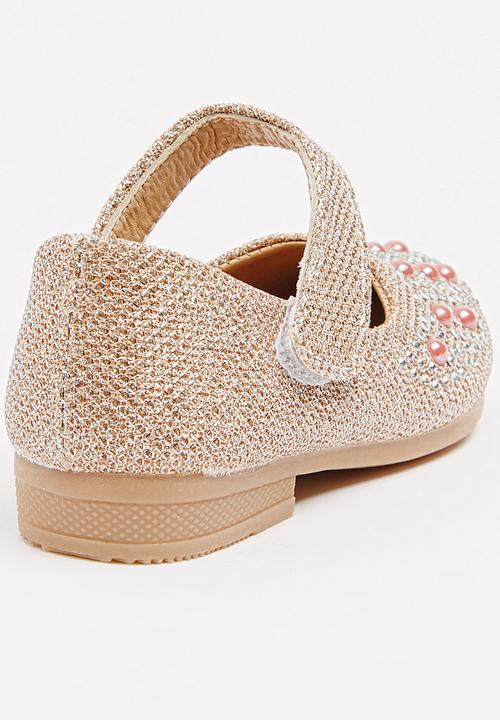 Jumbo - Girls Glitter Pump Gold
