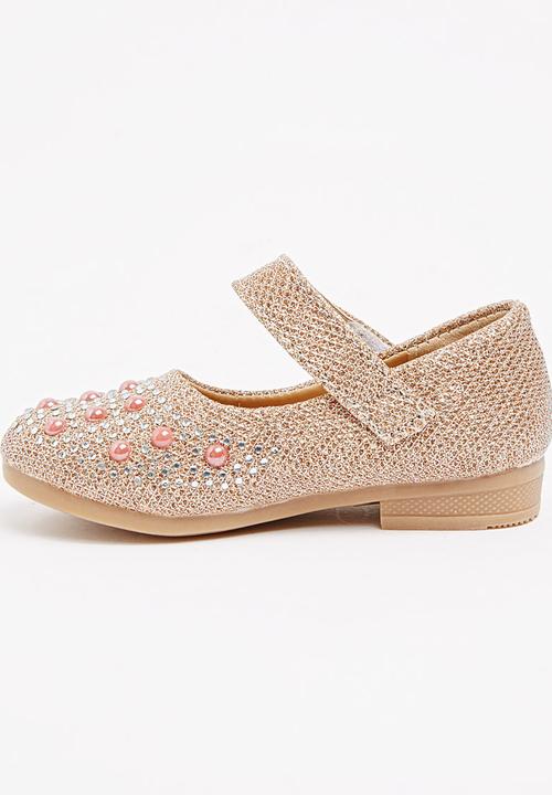 Jumbo - Girls Glitter Pump Gold