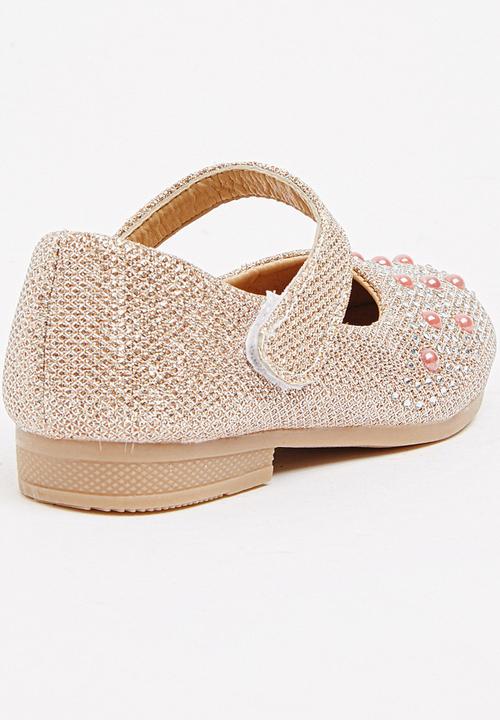 Jumbo - Girls Glitter Pump Gold