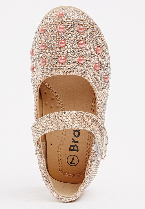 Jumbo - Girls Glitter Pump Gold