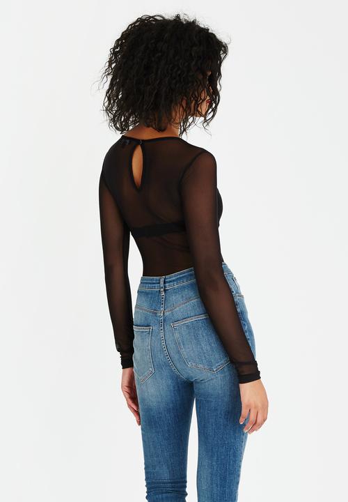 STYLE REPUBLIC - Mesh Bodysuit Black