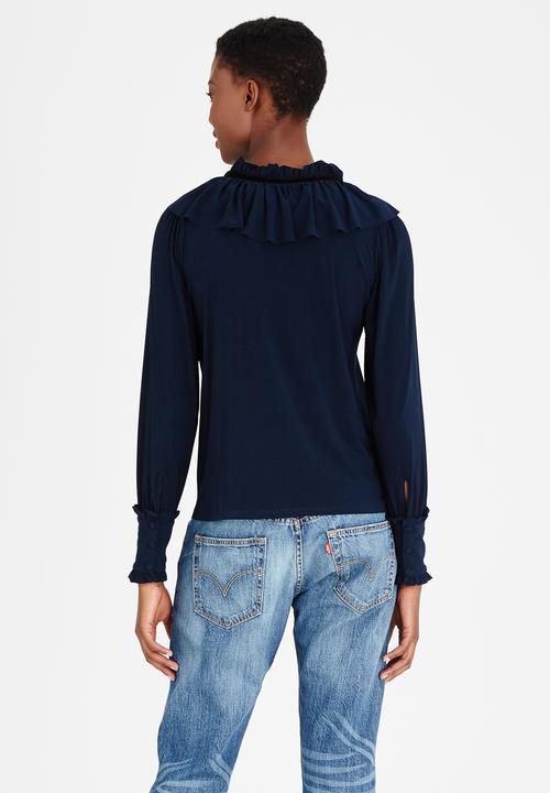 STYLE REPUBLIC - Kitty Bow Blouse Navy