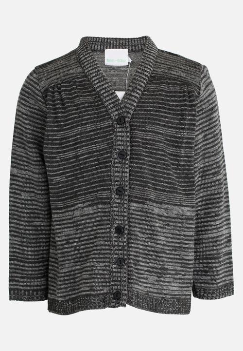 See-Saw - V-Neck Cardigan Grey Melange