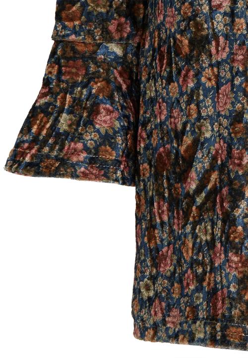 See-Saw - Bell Sleeve Velour Dress Multi-colour