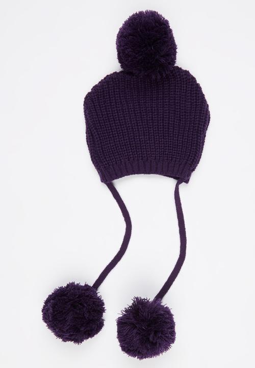 See-Saw - Tassle Beanie Dark Purple