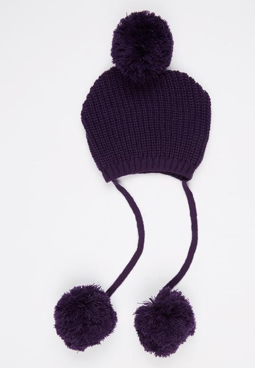 See-Saw - Tassle Beanie Dark Purple