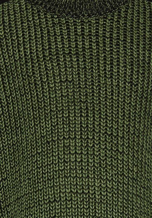 See-Saw - 2 Tone Knit Jumper Khaki Green