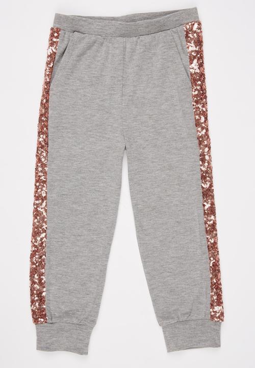 See-Saw - Sequin Inset Jogger Pale Grey