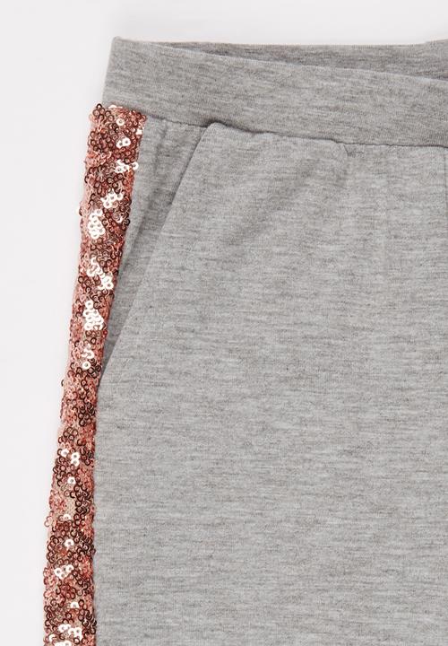 See-Saw - Sequin Inset Jogger Pale Grey
