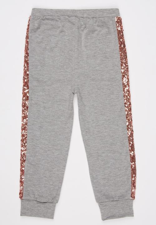 See-Saw - Sequin Inset Jogger Pale Grey