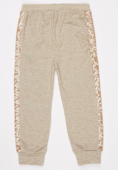 See-Saw - Sequin Inset Jogger Mid Brown