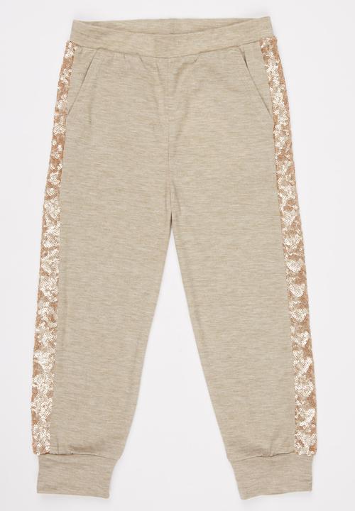 See-Saw - Sequin Inset Jogger Mid Brown