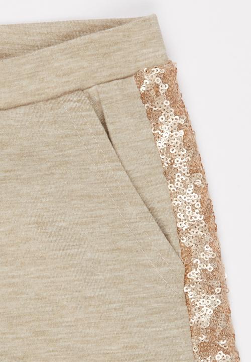 See-Saw - Sequin Inset Jogger Mid Brown