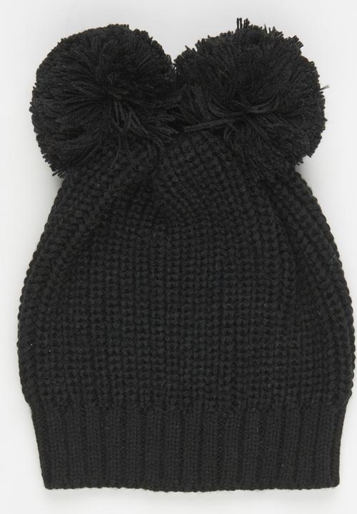 See-Saw - Tassle Ear Beanie Black
