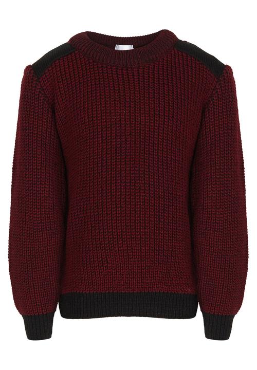 See-Saw - 2 Tone Knit Jumper Dark Red