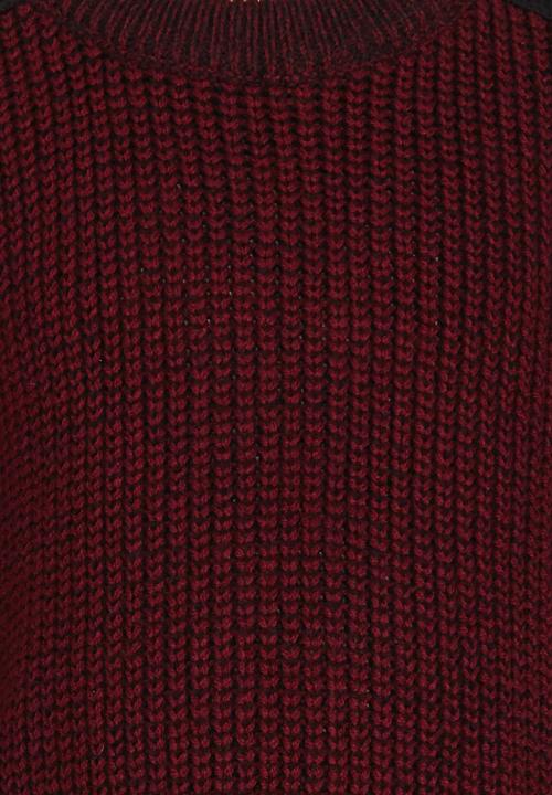 See-Saw - 2 Tone Knit Jumper Dark Red
