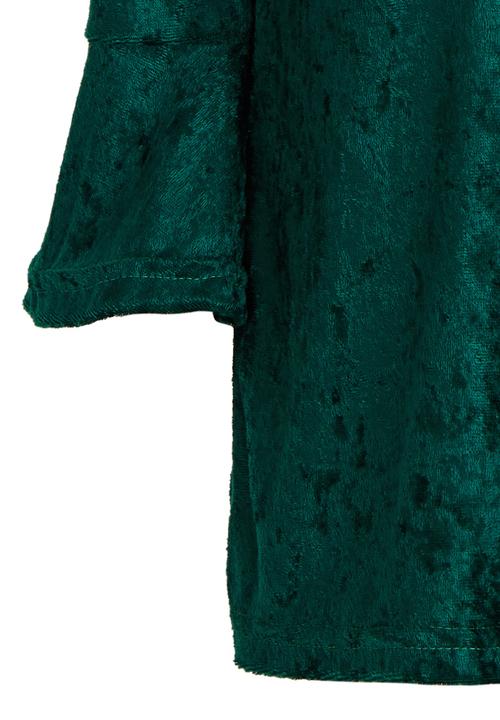 See-Saw - Bell Sleeve Velour Dress Green