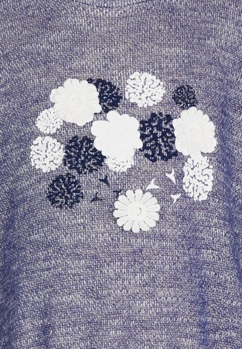 See-Saw - Flower Print Sweater Pale Purple