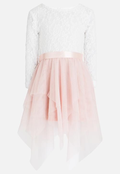 See-Saw - Tulle Dress with Lace Pale Pink