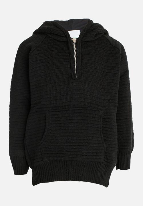 See-Saw - Zip Hooded Jersey Black