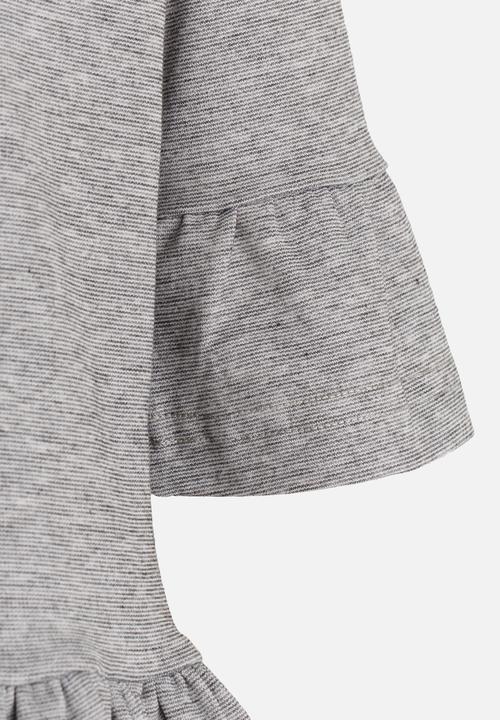 See-Saw - Fluted Sleeve Dress Grey